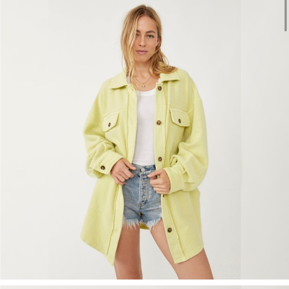 Free People Ruby Jacket,  lemon green, NWT, SIZE M